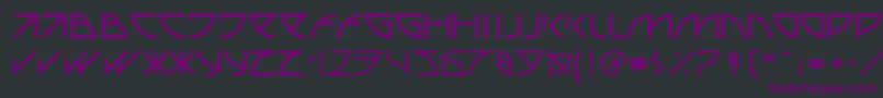 Шрифт Uubastraight – фиолетовые шрифты на чёрном фоне