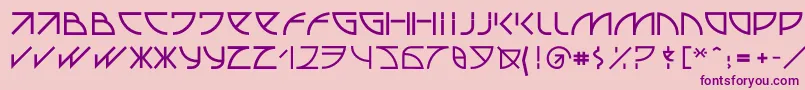 Uubastraight Font – Purple Fonts on Pink Background