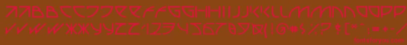 Uubastraight Font – Red Fonts on Brown Background