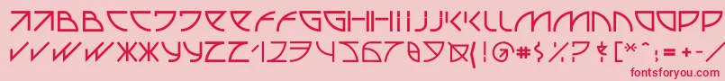 Uubastraight Font – Red Fonts on Pink Background