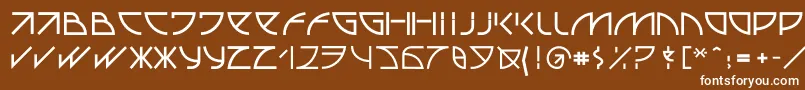 Uubastraight Font – White Fonts on Brown Background