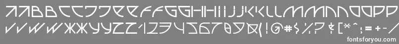 Uubastraight-Schriftart – Weiße Schriften auf grauem Hintergrund
