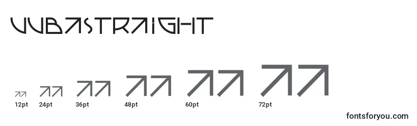 Uubastraight Font Sizes