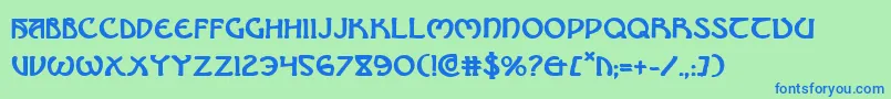 Brinathynb Font – Blue Fonts on Green Background