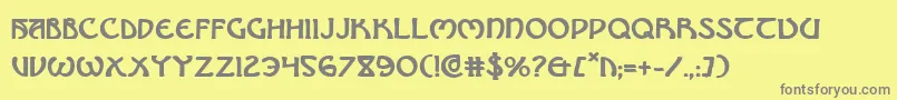 フォントBrinathynb – 黄色の背景に灰色の文字