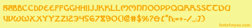 Brinathynb Font – Orange Fonts on Yellow Background