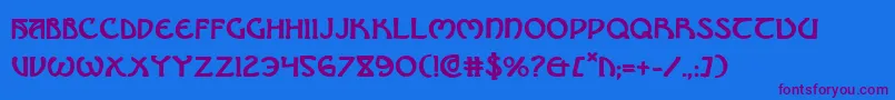 Brinathynb Font – Purple Fonts on Blue Background