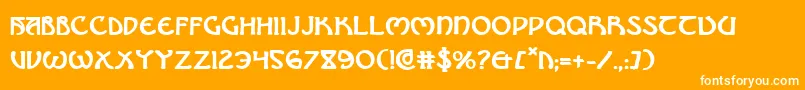 フォントBrinathynb – オレンジの背景に白い文字