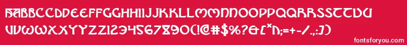 フォントBrinathynb – 赤い背景に白い文字