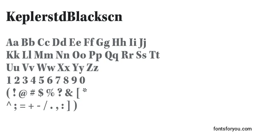 Schriftart KeplerstdBlackscn – Alphabet, Zahlen, spezielle Symbole