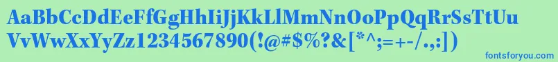 KeplerstdBlackscn Font – Blue Fonts on Green Background