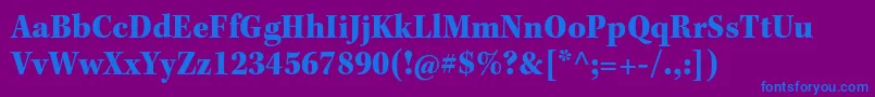 KeplerstdBlackscn Font – Blue Fonts on Purple Background