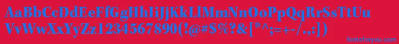 KeplerstdBlackscn Font – Blue Fonts on Red Background