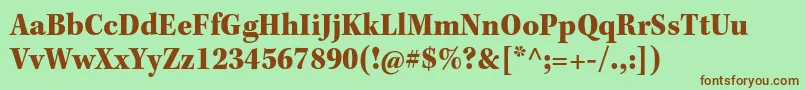 KeplerstdBlackscn Font – Brown Fonts on Green Background