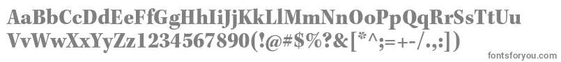 KeplerstdBlackscn-fontti – harmaat kirjasimet valkoisella taustalla