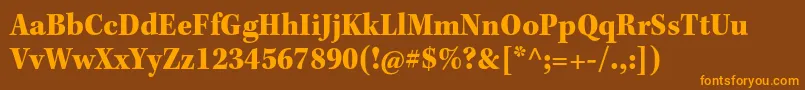 KeplerstdBlackscn Font – Orange Fonts on Brown Background