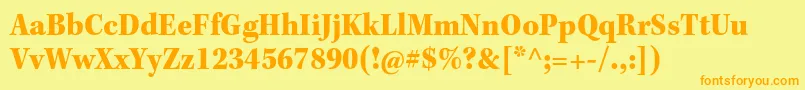 KeplerstdBlackscn Font – Orange Fonts on Yellow Background