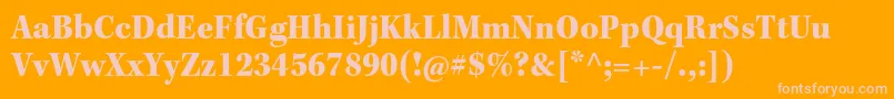 KeplerstdBlackscn Font – Pink Fonts on Orange Background