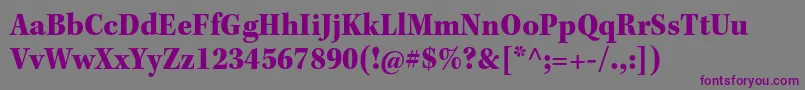 KeplerstdBlackscn Font – Purple Fonts on Gray Background