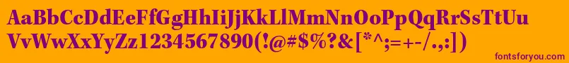 KeplerstdBlackscn Font – Purple Fonts on Orange Background