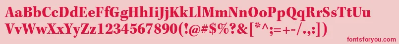 KeplerstdBlackscn Font – Red Fonts on Pink Background