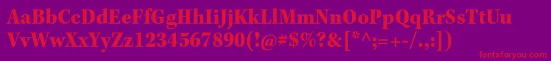 KeplerstdBlackscn Font – Red Fonts on Purple Background