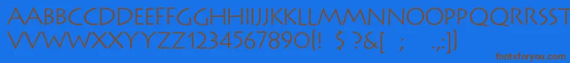 Шрифт Lithosc – коричневые шрифты на синем фоне
