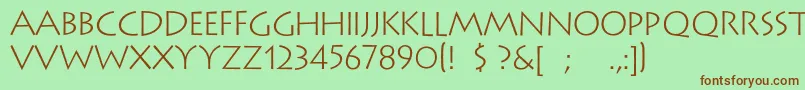 Lithosc Font – Brown Fonts on Green Background