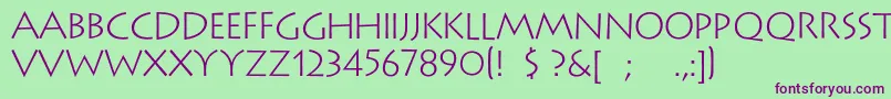 Lithosc Font – Purple Fonts on Green Background