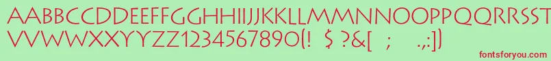 Lithosc Font – Red Fonts on Green Background