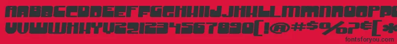 SfGrooveMachineExtendedBold Font – Black Fonts on Red Background