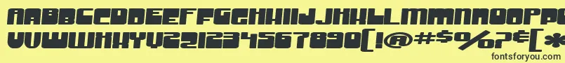 SfGrooveMachineExtendedBold Font – Black Fonts on Yellow Background