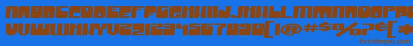 SfGrooveMachineExtendedBold Font – Brown Fonts on Blue Background