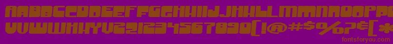 フォントSfGrooveMachineExtendedBold – 紫色の背景に茶色のフォント