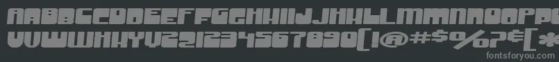 SfGrooveMachineExtendedBold-fontti – harmaat kirjasimet mustalla taustalla