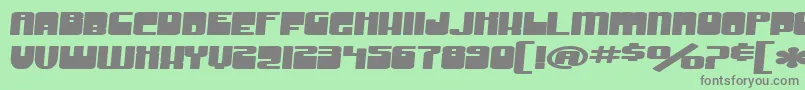 SfGrooveMachineExtendedBold Font – Gray Fonts on Green Background