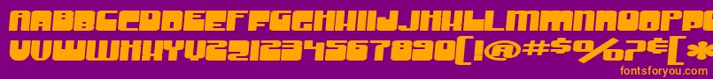 SfGrooveMachineExtendedBold Font – Orange Fonts on Purple Background