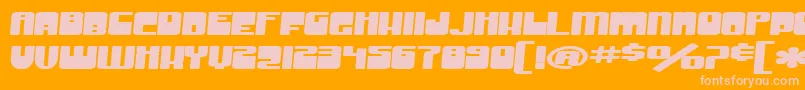 Czcionka SfGrooveMachineExtendedBold – różowe czcionki na pomarańczowym tle