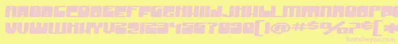 Czcionka SfGrooveMachineExtendedBold – różowe czcionki na żółtym tle
