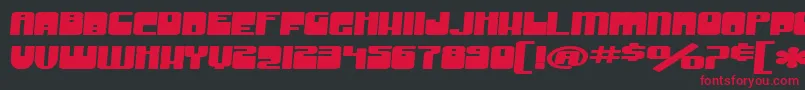 SfGrooveMachineExtendedBold Font – Red Fonts on Black Background
