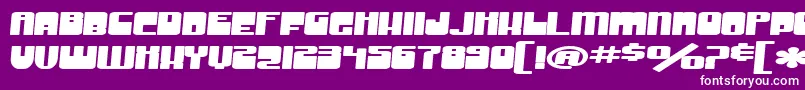 SfGrooveMachineExtendedBold-Schriftart – Weiße Schriften auf violettem Hintergrund