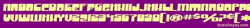 SfGrooveMachineExtendedBold Font – Yellow Fonts on Purple Background