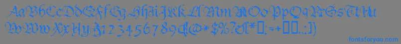 Crumble-Schriftart – Blaue Schriften auf grauem Hintergrund