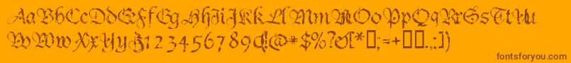 Crumble Font – Brown Fonts on Orange Background