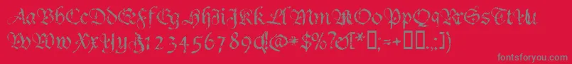 Crumble Font – Gray Fonts on Red Background