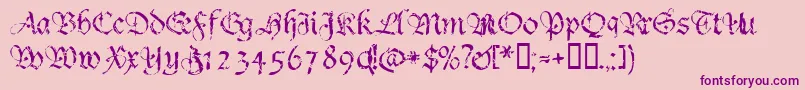 Crumble Font – Purple Fonts on Pink Background