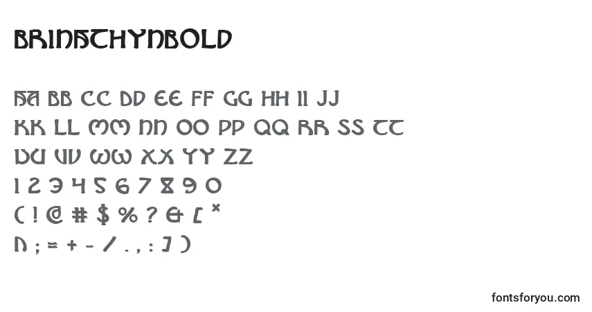 Fuente BrinAthynBold - alfabeto, números, caracteres especiales