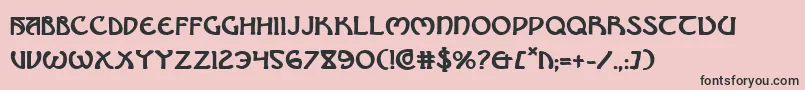 フォントBrinAthynBold – ピンクの背景に黒い文字