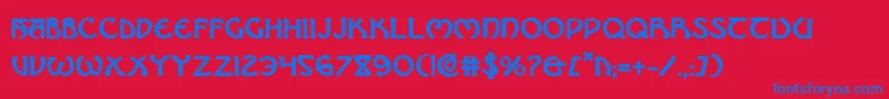 BrinAthynBold-fontti – siniset fontit punaisella taustalla