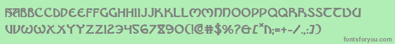 フォントBrinAthynBold – 緑の背景に灰色の文字